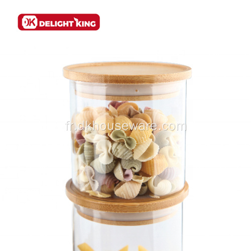 Pot de stockage d&#39;épices pour bonbons alimentaires en verre classique